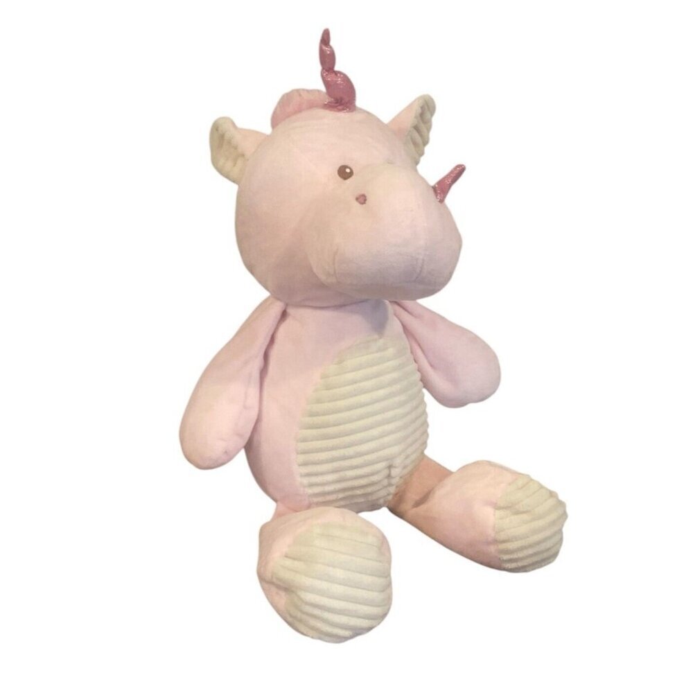Unicorn Kelly Baby 22" Plush Toy Stuffed Pink Rattle Corduroy Girls Kellytoy